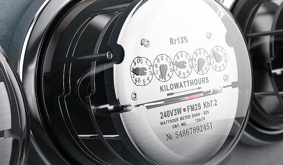 Es sind Stromzähler zu sehen